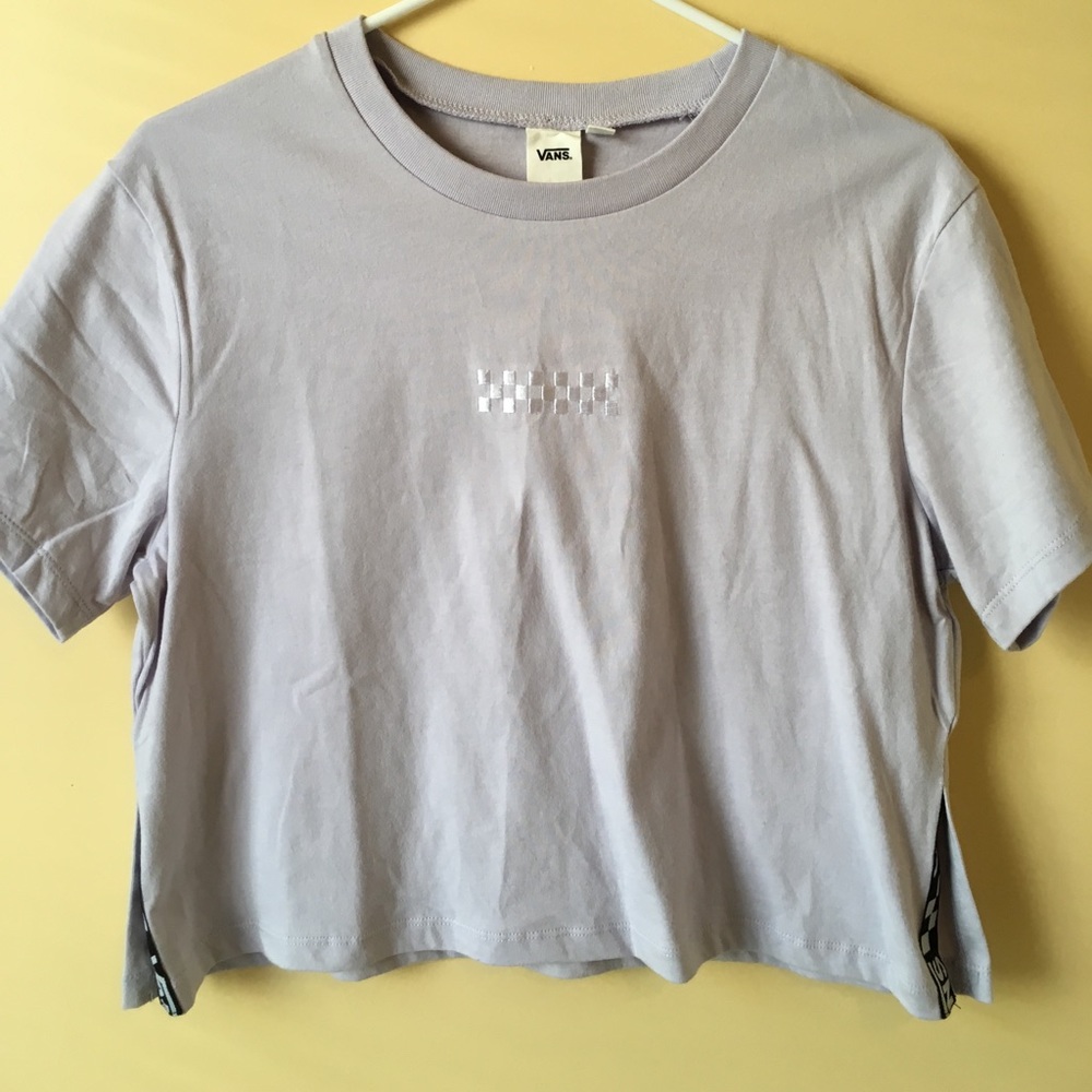 Vans Lavender Emboidered Check Crop